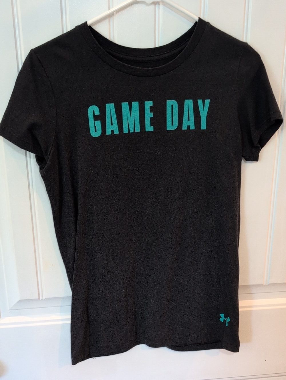Under Armour Black Tee with Teal 'GAME DAY' Graphic